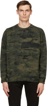 Levi's Khaki Camo Relaxed Crewneck Sweatshirt - Sweat-shirt Kaki Camo de Levi's Kaki Camo - 레비의 카키 카모는 편안한 Crewneck 스웨터입니다