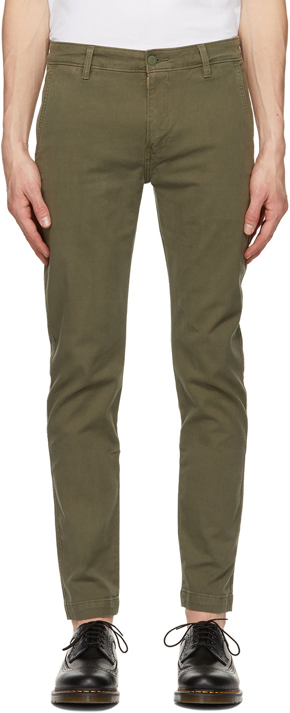 Levi's Khaki Slim XX Chino Trousers - Levi's Kaki Slim XX Chino Pantalons - 레비의 카키 슬림 XX 치노 바지