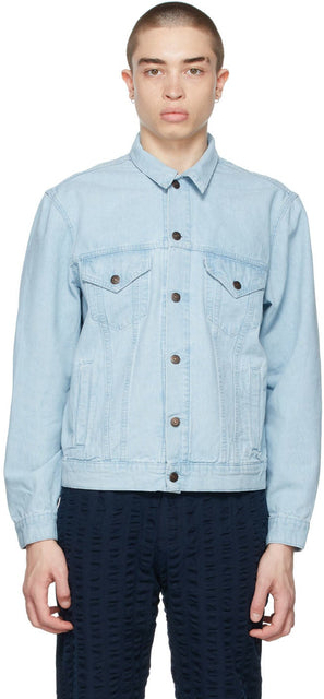 Levi's Vintage Clothing Blue Denim '80s Trucker Jacket - Veste Vintage Vintage de Levi's Blue Denim '80s Trucker Veste - 레비의 빈티지 의류 블루 데님 '80S 트럭 재킷