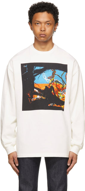 Levi's Vintage Clothing White Central Station Design Edition 80s Graphic Tart Long Sleeve T-Shirt - Vêtements Vintage Vintage de Levi Station centrale blanche Edition design 80s T-shirt à manches longues graphique Tarte à manches longues - Levi의 빈티지 의류 화이트 중앙역 디자인 에디션 80 년대 그래픽 타트 긴 소매 티셔츠