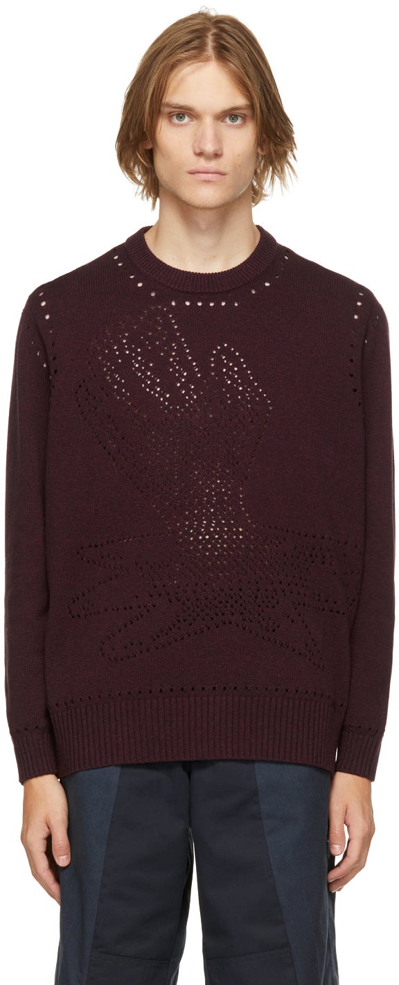 Liam Hodges Burgundy Knit Thin Ice Sweater – BlackSkinny