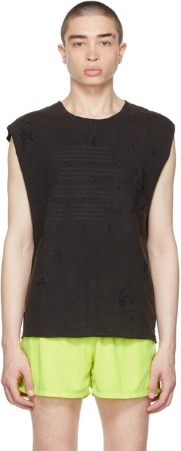 Liberal Youth Ministry Black Destroyed Poema Tank Top - Ministère de la jeunesse libérale Black détruit Poema Débardeur - 자유주의 청소년 사역 검은 색 삐죽 탱크 탑을 파괴했습니다