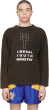 Liberal Youth Ministry Black Faded Logo Long Sleeve T-Shirt - T-shirt à manches longues à manches longues libérales - 자유주의 청소년 사역 블랙 퇴색 로고 긴 소매 티셔츠