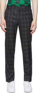 Liberal Youth Ministry Grey Plaid Grunge Trousers - Pantalon gra-à-carie gris de la jeunesse libérale - 자유주의 청소년 사역 회색 격자 무늬 그런 지 바지