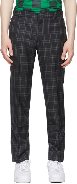 Liberal Youth Ministry Grey Plaid Grunge Trousers - Pantalon gra-à-carie gris de la jeunesse libérale - 자유주의 청소년 사역 회색 격자 무늬 그런 지 바지
