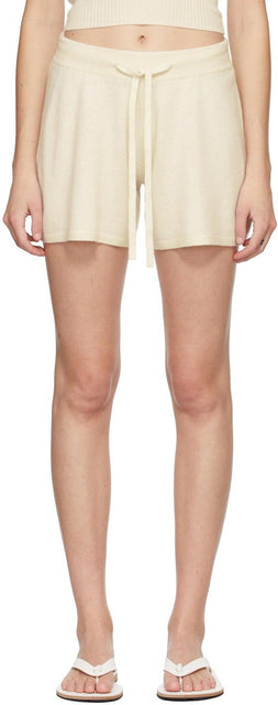 Lisa Yang Off-White Cashmere 'The Gio' Shorts - Lisa Yang Cachemire Off-White 'the Gio' - Lisa Yang Off-White Cashmere 'Gio'반바지