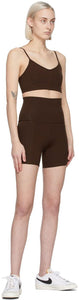 Live the Process Brown Geometric Shorts