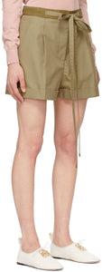 Loewe Beige Cotton Belted Shorts