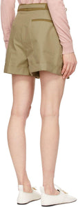 Loewe Beige Cotton Belted Shorts