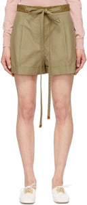 Loewe Beige Cotton Belted Shorts - Short de coton Beige Loewe Beige - Loewe 베이지 코튼 벨트 벨트