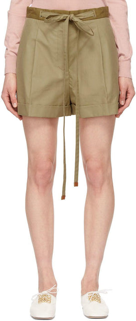 Loewe Beige Cotton Belted Shorts - Short de coton Beige Loewe Beige - Loewe 베이지 코튼 벨트 벨트