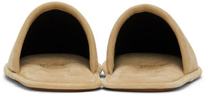 Loewe Beige Suede Logo Slippers