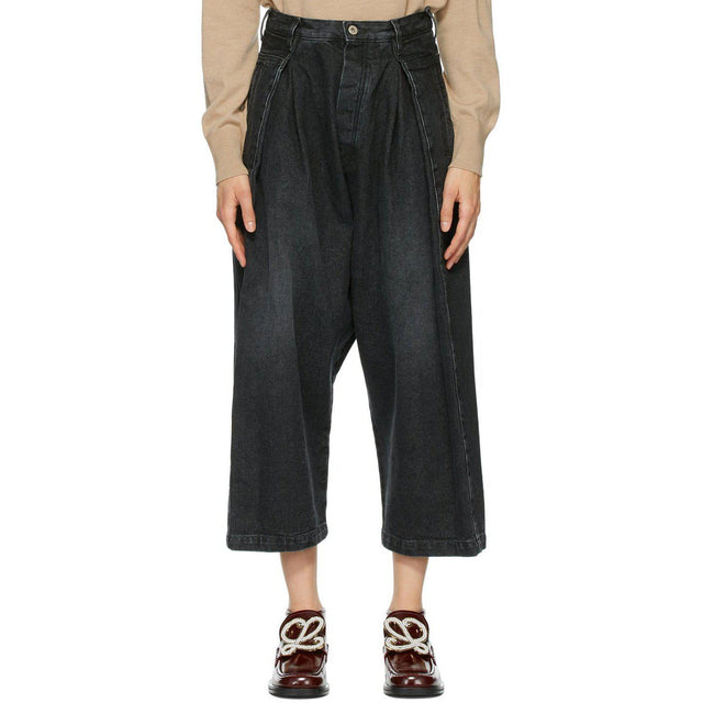 Loewe Black Cropped Oversized Jeans
