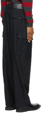 Loewe Black Wool Cargo Pocket Trousers
