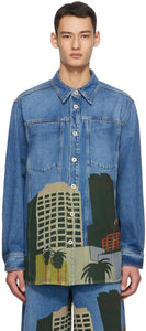 Loewe Blue Ken Price Edition Denim LA Overshirt Jacket - Loewe Blue Ken Edition Prix Denim La Veste de surpasse - Loewe Blue Ken Price Edition 데님 라 오버 셔츠 자켓