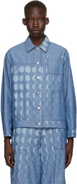 Loewe Blue Paula's Ibiza Moon Workwear Jacket - Veste de travail Ibiza Moon de Loewe Blue Blue Paula - Loewe Blue Paula의 Ibiza Moon Workwear Jacket.