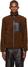 Loewe Brown Shearling Jacket - Veste de mouton marron Loewe - Loewe 갈색 전단 재킷