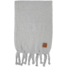 Loewe Grey Mohair Scarf - Echarpe Mohair gris Loewe Grey - Loewe Grey Mohair 스카프