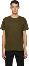 Loewe Khaki Anagram Embroidered T-Shirt - T-shirt brodé en anagramme Loewe Khaki - Loewe Khaki Anagram 수 놓은 T 셔츠