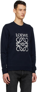 Loewe Navy Anagram Embroidered Sweatshirt
