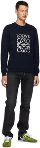 Loewe Navy Anagram Embroidered Sweatshirt