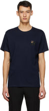Loewe Navy Anagram Embroidered T-Shirt - T-shirt brodé d'anagramme de Loewe Navy Anagram - Loewe Navy Anagram 수 놓은 T 셔츠