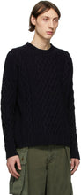 Loewe Navy Cable Knit Sweater
