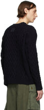 Loewe Navy Cable Knit Sweater