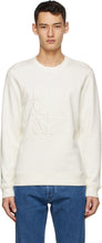 Loewe Off-White Anagram Embroidered Sweatshirt - Sweat-shirt brodé Anagram Brodé Anagram Blanc - Loewe Off-White Anagram 수 놓은 스웨터 셔츠