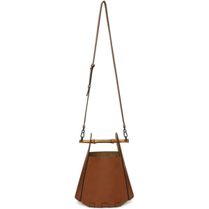 Loewe Tan Bucket Bamboo Bag