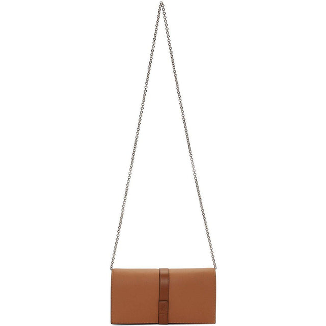 Loewe Tan Chain Wallet Bag
