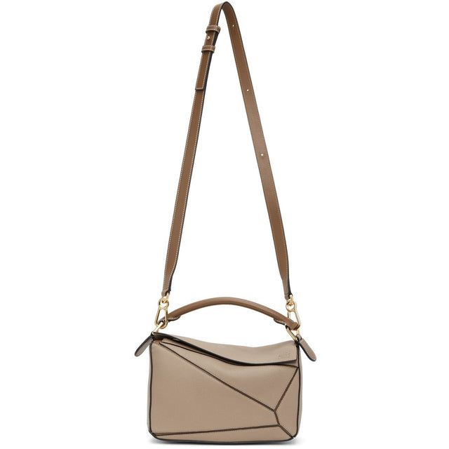 Loewe Taupe Small Puzzle Bag - Loewe Taupe petit sac de puzzle - Loewe Taupe 작은 퍼즐 백