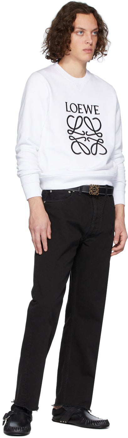 Loewe White Anagram Sweatshirt