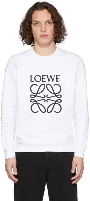 Loewe White Anagram Sweatshirt - Sweat-shirt Anagram White Loewe - Loewe 흰색 anagram 스웨터