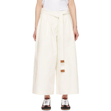 Loewe White Denim Cropped Jeans - Jean recadré en denim blanc Loewe - Loewe White Denim은 청바지를 자른다