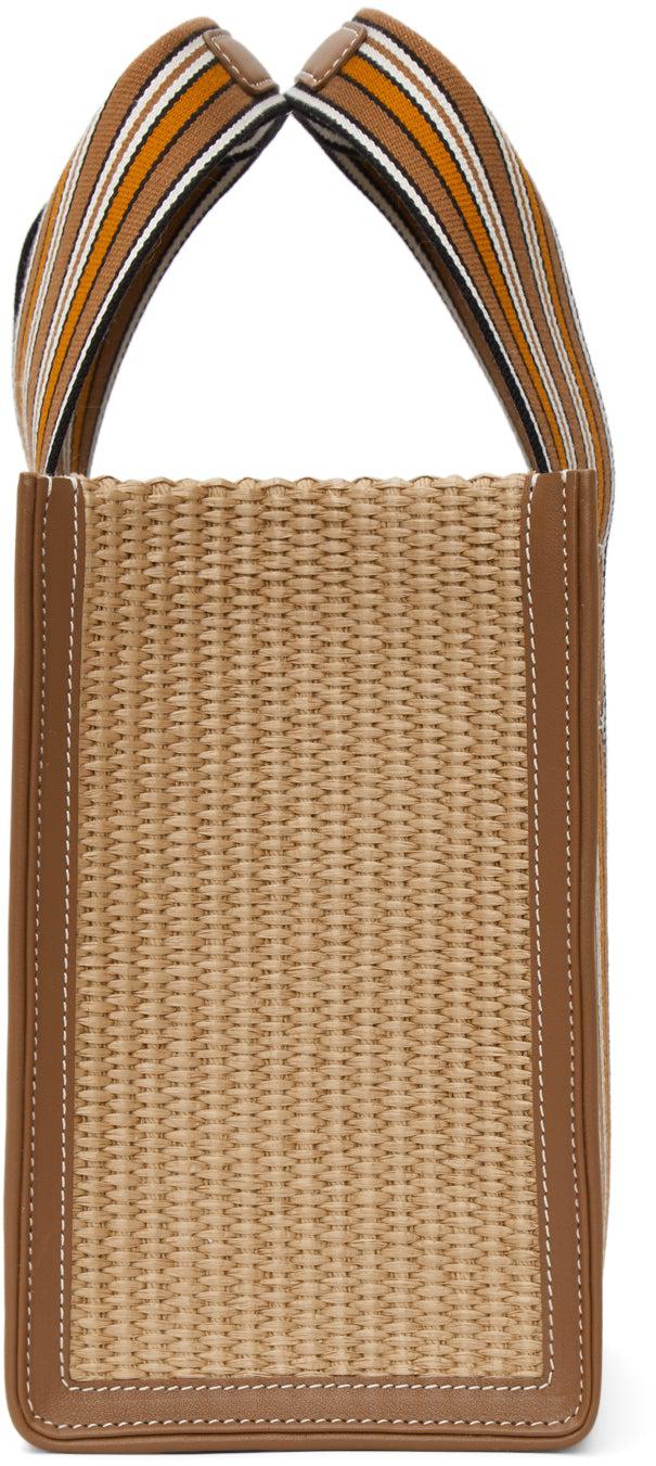 Loro Piana Beige Striped 'The Suitcase' Tote – BlackSkinny