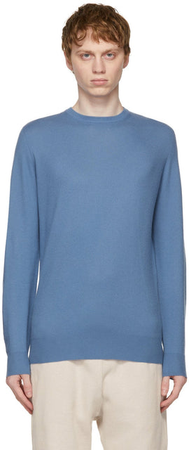 Loro Piana Blue Baby Cashmere Bryce Sweater - Loro Piana Blue Baby Cashmere Bryce Pull - 로로 피아나 블루 아기 캐시미어 브라이스 스웨터