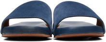 Loro Piana Blue Sea-Slide Walk Sandals