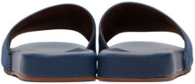 Loro Piana Blue Sea-Slide Walk Sandals