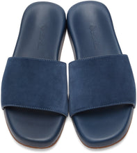 Loro Piana Blue Sea-Slide Walk Sandals
