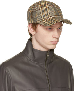 Loro Piana Brown Houndstooth Baseball Cap