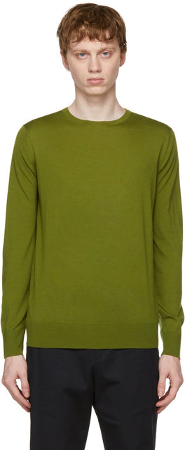 Loro Piana Green Wish Wool T-Shirt Sweater - Pull à t-shirt de laine de laine de Loro Piana - 로로 피아나 그린 소원 양모 티셔츠 스웨터