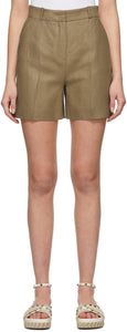 Loro Piana Khaki Emil Shorts - LORO PIANA KHAKI EMIL Short - 로로 피아나 카키 에밀 반바지
