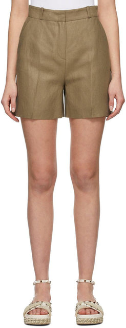 Loro Piana Khaki Emil Shorts - LORO PIANA KHAKI EMIL Short - 로로 피아나 카키 에밀 반바지
