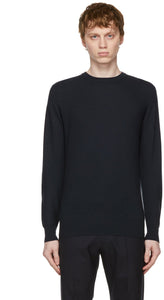 Loro Piana Navy Baby Cashmere Bryce Sweater - Loro Piana Navy Baby Cashmere Bryce Pull - 로로 피아나 네이비 아기 캐시미어 브라이스 스웨터