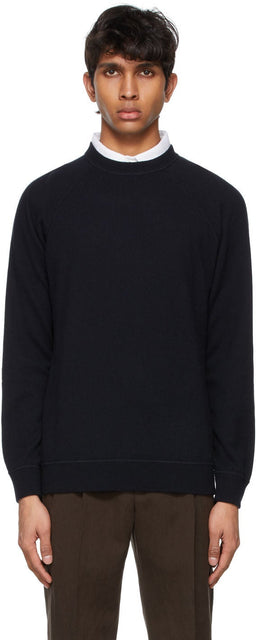 Loro Piana Navy Cashmere Silverstone Sweater - Pull de Silverstone Silverstone Cashmere de Loro Piana Navy - 로로 피아나 해군 캐시미어 실버 스톤 스웨터