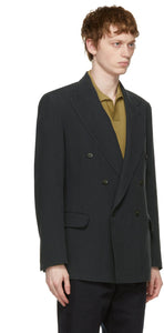 Loro Piana Navy Double-Breasted Blazer