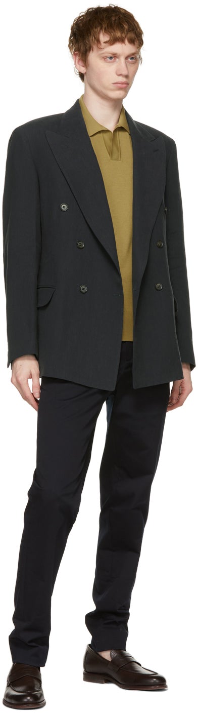 Loro Piana Navy Double-Breasted Blazer