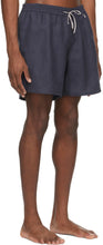 Loro Piana Navy Linen Miami Bay Swim Shorts