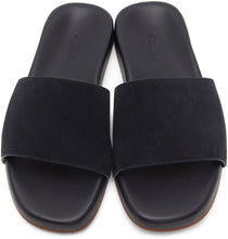 Loro Piana Navy Sea-Slide Walk Sandals